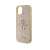Puzdro Guess Glitter Script Big 4G Apple iPhone 15, zlaté, predný pohľad