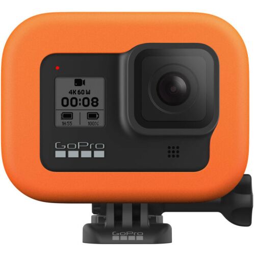 GoPro HERO8 în carcasă flotantă portocalie, protecție subacvatică