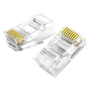 Modulárny konektor UGREEN RJ45 Cat 6, priehľadný, 10-balenie - UTP prípojky