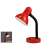 Lampă de birou reglabilă roșie cu braț flexibil, arătând o versiune mai mică a lămpii