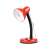 Lampă de birou reglabilă roșie cu braț flexibil, arătând dimensiunile