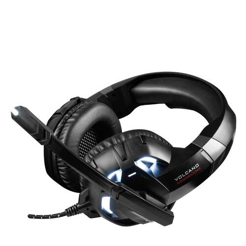 Modecom VOLCANO MC-849 SHIELD 2 Kabelgebundenes Gaming-Headset Schwarz, schräge Ansicht