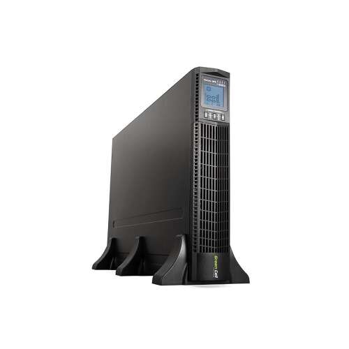 Green Cell RTII 3000VA / 2700 W UPS, fekete, 3/4 nézet - Szünetmentes tápegység