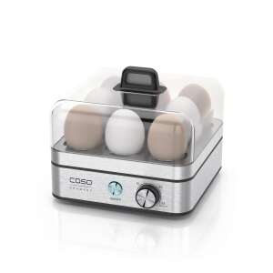 Fierbător de ouă din oțel inoxidabil Caso E9 2771, 8 ouă, cu capac transparent - Aparate de fiert ouă