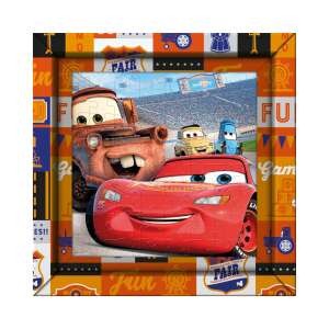 Clementoni Cars puzzle cu 60 de piese cu ramă cu Fulger McQueen și Mate - Puzzle 3D & Puzzle cu burete