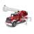 Camion de pompieri Bruder MACK Granite cu scară, camion roșu de jucărie pentru copii