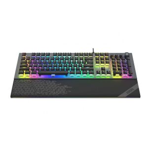 Angled view of iBox Aurora K-5 RGB Mechanical Gaming Keyboard - Keyboard