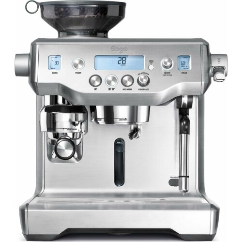 Front view of Sage BES980BSS Espresso Machine
