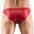 Svenjoyment Férfi Piros Bőr Csipkés Alsónadrág Hátulnézet Részlettel
