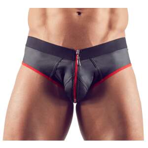 Svenjoyment Men's Jockstrap with Zipper in Black and Red - Svenjoyment