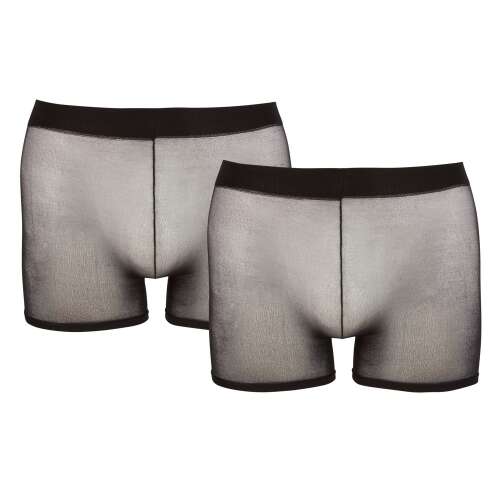 Svenjoyment Herren durchsichtige Boxershorts 2er Pack Schwarz