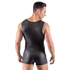 Svenjoyment Men's Short Sleeveless Overall in Black - Back View - Svenjoyment