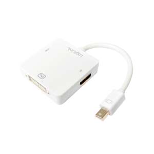 LogiLink CV0045A Kabel adaptera Mini DisplayPort do HDMI, 0,15 m, Biały - Konwerter DisplayPort