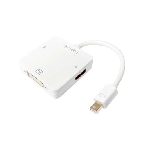 LogiLink CV0045A Mini DisplayPort auf HDMI Adapterkabel, 0,15 m, Weiß