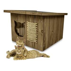 Pepita domček pre mačky s plochou strechou a otváracou strechou #brown 75322877 Chov mačiek