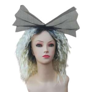 Szőke-barna Madonna stílusú paróka fekete masnival jelmezhez - Öltözködés kiegészítő