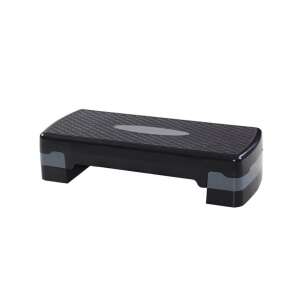 Fekete állítható step pad aerobichoz, ferde nézet - Timeless Tools