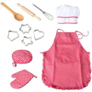 Set de bucătărie Pepita 11 piese cu șorț și accesorii #pink 74023094 Jucarii si ustensile de bucătărie