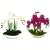Orchidea Művirág több szálas fűvel ovális kaspóban 60cm - Többféle 41000785}