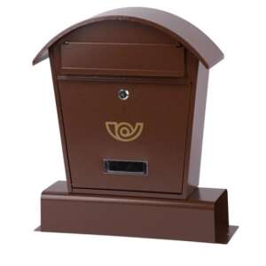 STR Lambert modern steel mailbox #brown