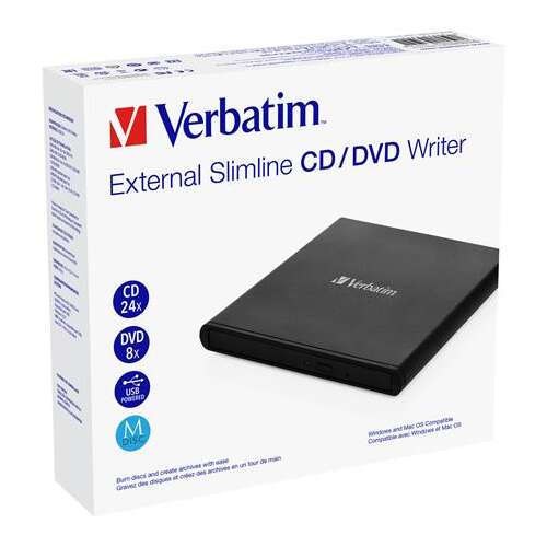 VERBATIM CD/DVD writer, USB 2.0, extern, VERBATIM