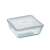 Pyrex Cook&Freeze 2L négyzet alakú üveg sütőtál műanyag tetővel, 20x20cm