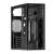 Az Akyga AK939BL Micro ATX számítógép ház oldalnézete, a belső szerkezettel