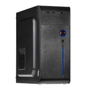Akyga AK939BL Micro ATX computer case, black with blue accents - Akyga