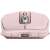 Logitech MX Anywhere 3 wireless mouse, rose pink color, front view, showing charging port