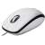 Prim-plan al mouse-ului cu fir alb Logitech M100