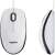Logitech M100 Mouse cu fir alb față și lateral