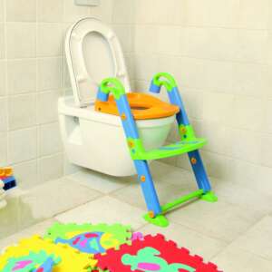 KidsKit WC fellépő lépcső, bili és szűkítő, 3 az 1-ben, kék-narancs-zöld 74091539 