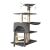Tower-type multi-level cat playground set with toys and ladders, 138cm, grey 80034650