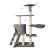 Tower-type multi-level cat playground set with toys and ladders, 138cm, grey 80034650