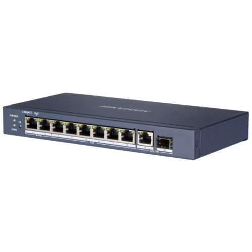 Hikvision DS-3E0510HP-E 10-portový Gigabit PoE+ Nespravovaný prepínač Uhol pohľadu
