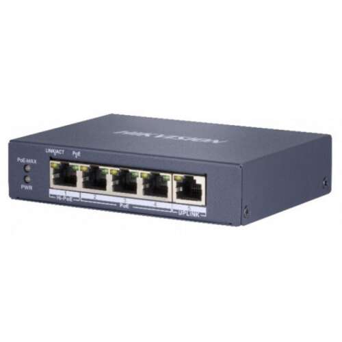 Switch Hikvision DS-3E0505HP-E Gigabit PoE cu 5 porturi