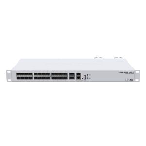 Преден изглед на Mikrotik CRS326-24S+2Q+RM Cloud Router Switch с 24x10Gbps SFP+ и 2x40Gbps QSFP+ портове - MikroTik