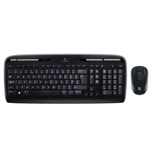 Logitech MK330 Комплект безжична клавиатура и мишка, Черен