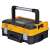 DeWALT DWST83344-1 TSTAK szerszámos láda, sárga és fekete, ferde nézet