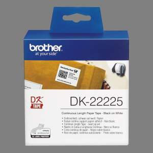 Brother DK-22225 Etikettenband, schwarz auf weiß, 38mm breit, 30.48m lang - Etikettendrucker und Zubehör