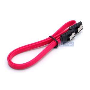 DeLock SATA cable 50cm straight/straight metal red 84302 - Cable