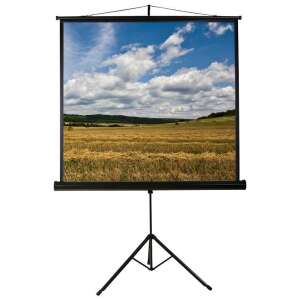 Funscreen Matt White Tripod Projection Screen 180x180 cm 1:1 Aspect Ratio, Black - Funscreen