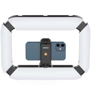 Ulanzi U200 Vlogger Rig cu lumină LED, suport pentru telefon și 3 suporturi pentru pantofi reci - Lumini de studio și reflectoare
