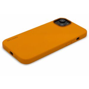 DECODED iPhone 14 Plus Orange Silicone Case - Angled View - Phone Case