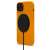 DECODED Silicone Back Cover for iPhone 14 Plus, Orange, with MagSafe charger