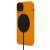 DECODED Silicone Back Cover for iPhone 14 Plus, Orange, with MagSafe charger