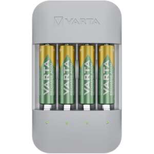 VARTA Eco Charger Pro Recycled 4x AA/AAA NiMH Ładowarka do akumulatorów z 4 bateriami (4x AA - 2100mAh) - Telewizja i rozrywka