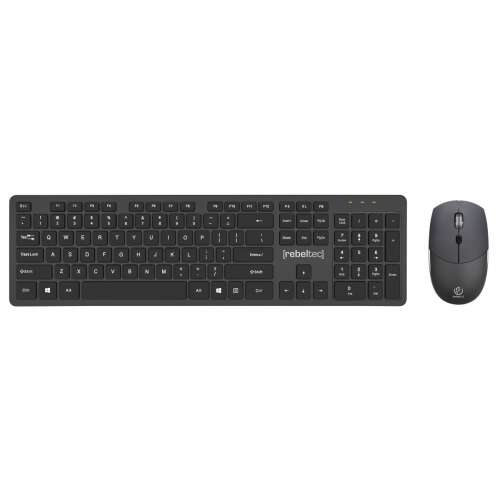 Rebeltec Maxim Wireless Keyboard and Mouse Combo, Black, US Layout