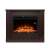FKK MILANO szabadon álló elektromos kandalló, valósághű lánghatással, barna fa színben