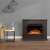 FKK MILANO szabadon álló elektromos kandalló nappali környezetben